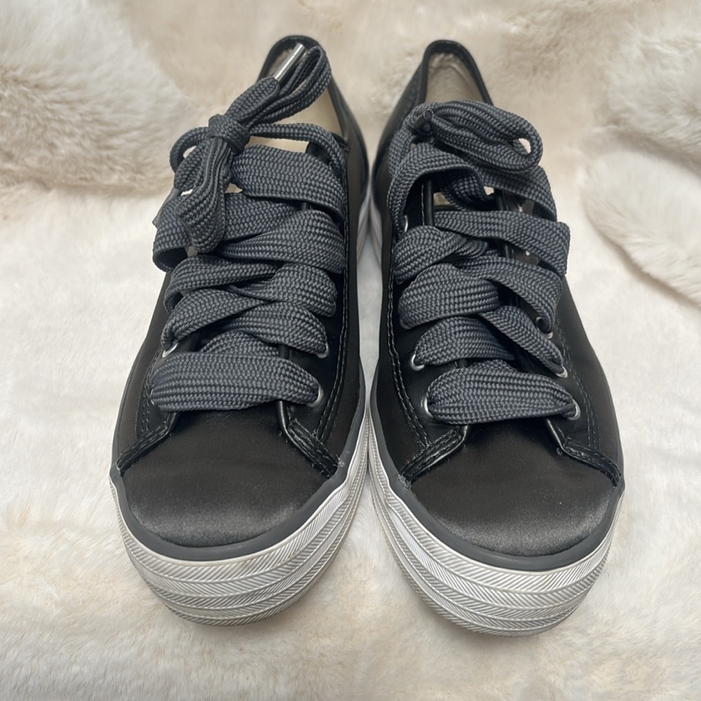Keds Women's grey satin and leather  Sneakers - Picture 3 of 10